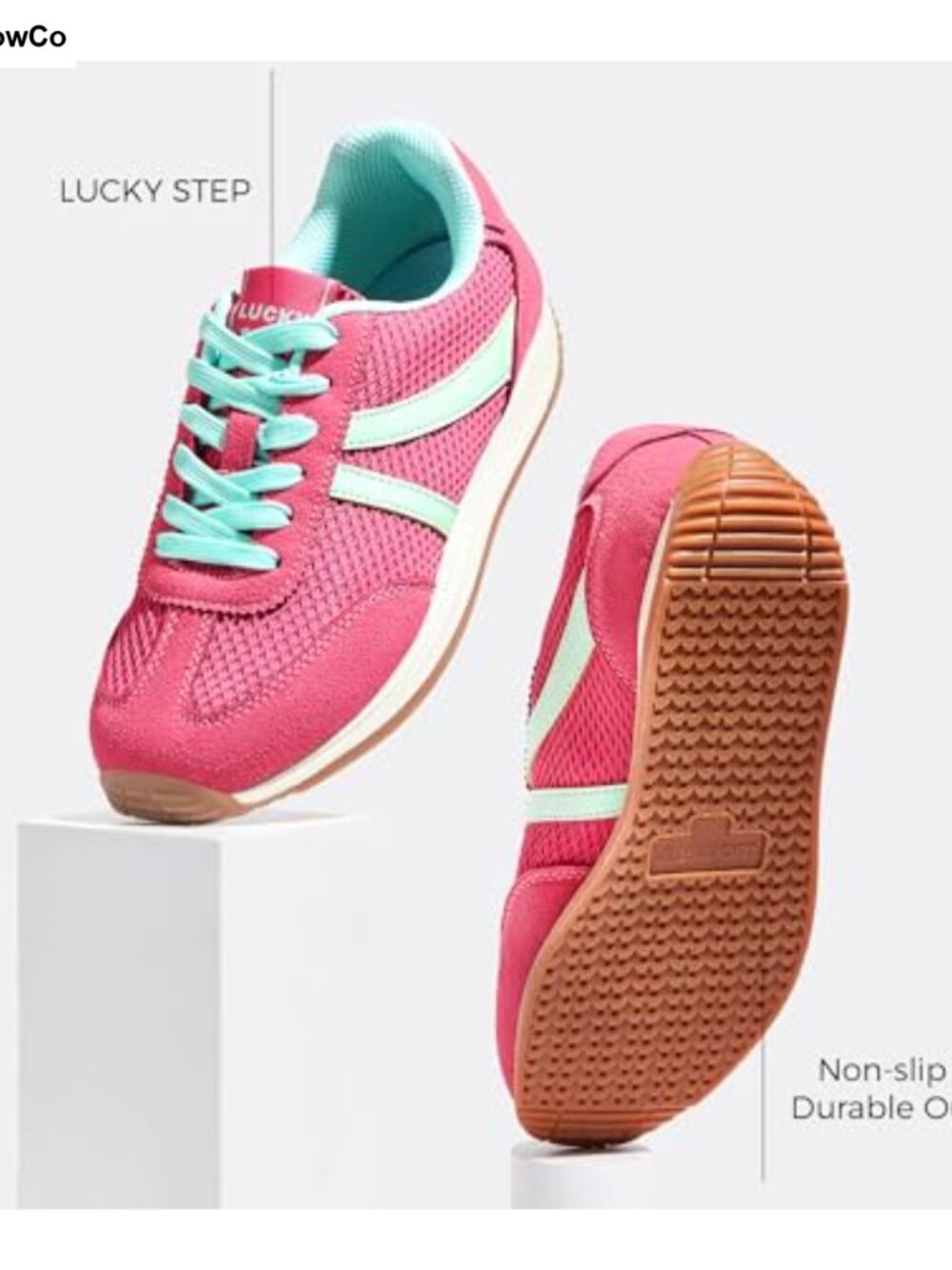 Women's Retro Fashion Sneakers Leather Casual Lace-Up Athletic Shoes - Picture 3 of 6